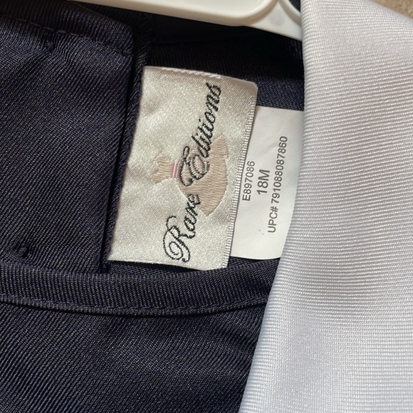 Rare Editions Navy and White Sailor Dress 3 Piece Set New with Tags 18 months - Picture 5 of 5